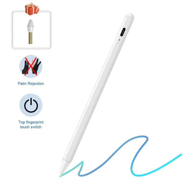 iPad Stylus Pen – Palm Rejection, Tilt & Magnetic 2018–2023 iPad Stylus Pen Axl white