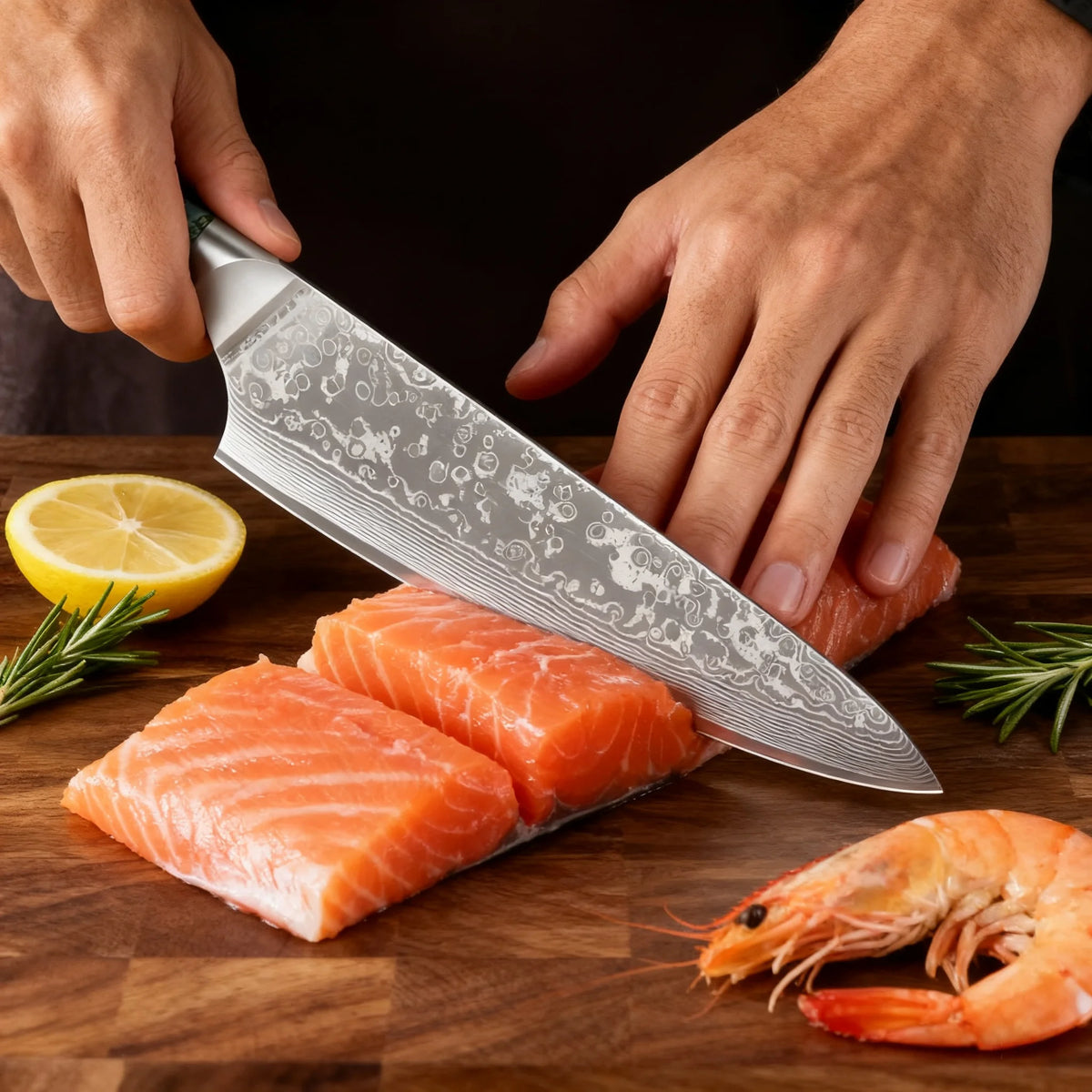 67-Layer Damascus Steel Chef Knife – Professional Kitchen Knife Damascus Chef Knife Axl