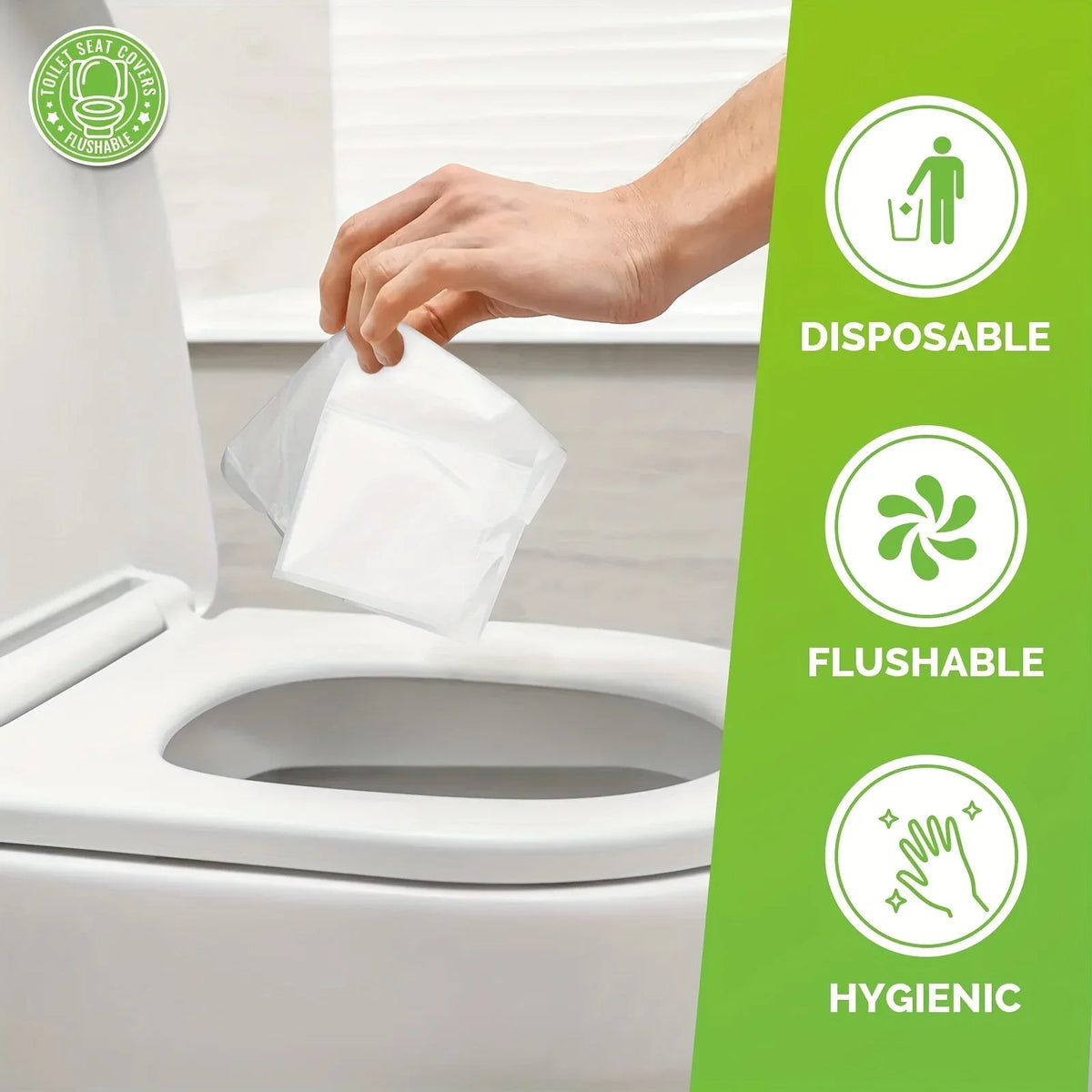 Disposable Toilet Seat Covers 10-Pack | Flushable Travel Toilet Seat Covers Axl