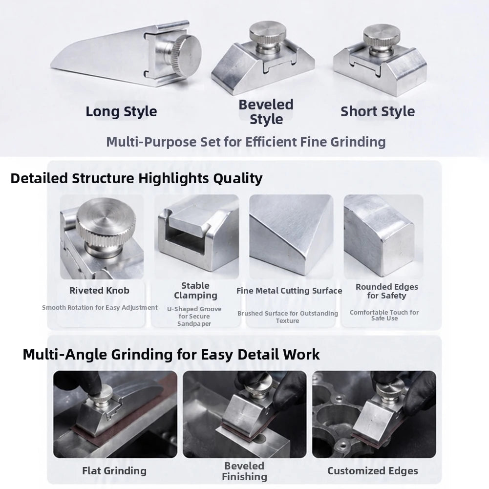Aluminum Alloy Sandpaper Holder – Multi-Angle Sanding Block Sanding Block Holder Axl