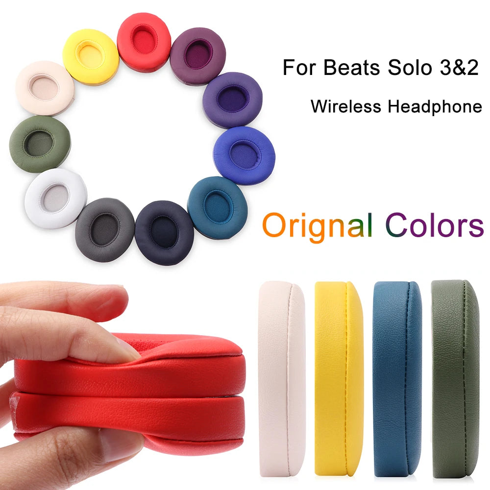Replacement Ear Pads for Beats Solo 3 & 2 Wireless | Soft Leather Headphone Ear Pads Axl
