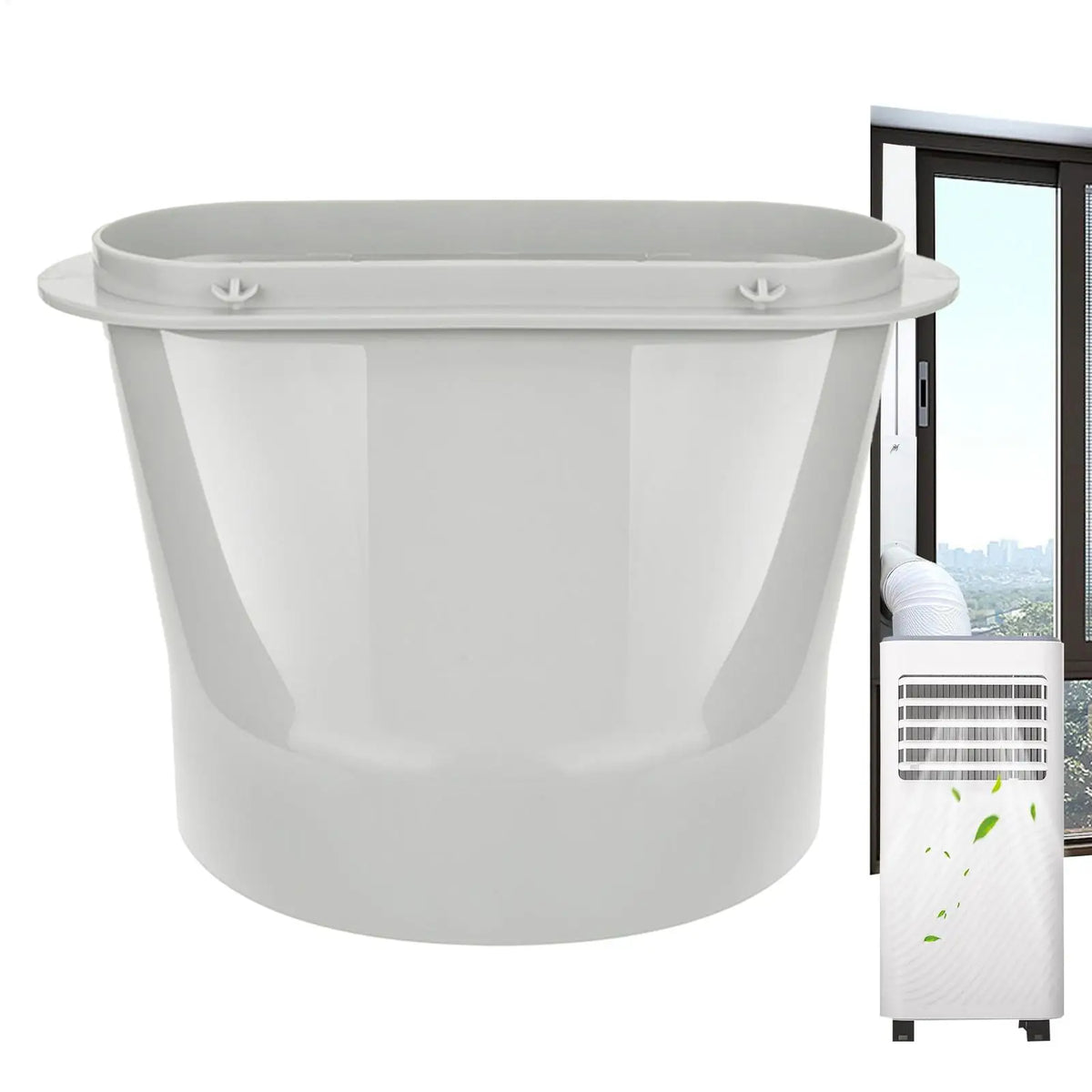 Portable AC Exhaust Hose Adapter | Flat Window Vent Connector AC Hose Adapter Axl