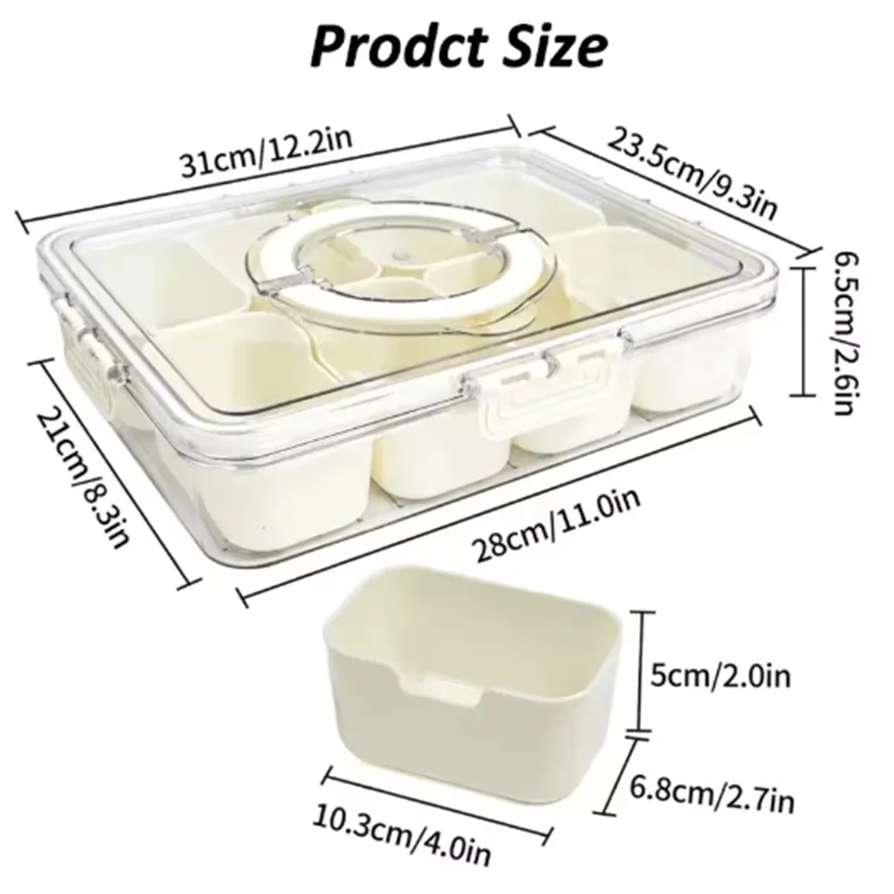 4/8 Grid Snack Box with Lid – Portable Charcuterie & Food Storage Food Storage Container Axl