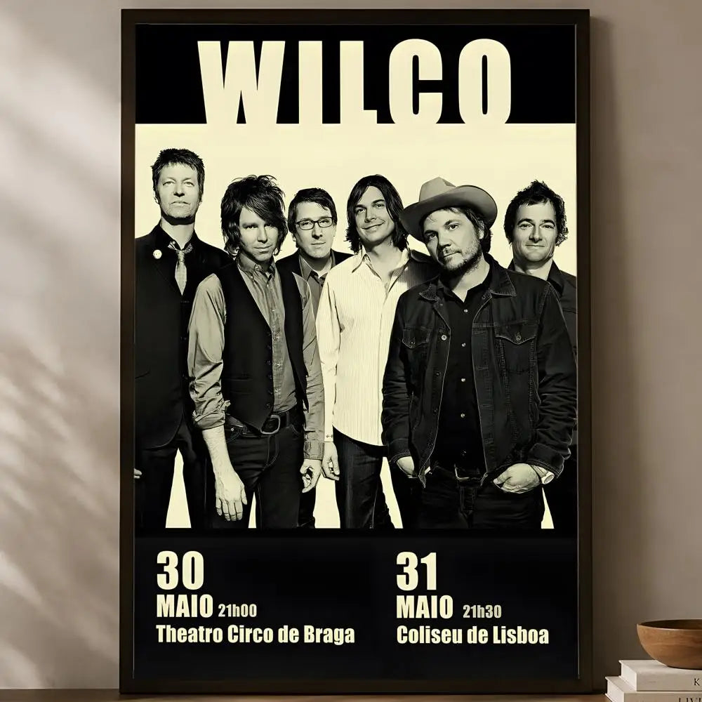 Wilco Band Self-Stick HD PVC Wall Poster | Waterproof Decor Wall Art Poster Axl White10 50X70cmNoframe