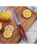 Sunnecko 5" Damascus VG10 Utility Paring Knife – Rosewood Handle Damascus Utility Knife Axl China Mainland 5 inch