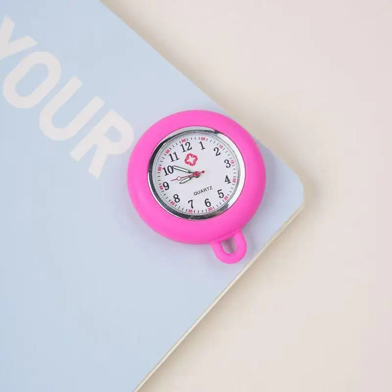 Silicone Nurse Fob Watch – Colourful Lapel Clip Pocket Watch Nurse Fob Watch Axl one size Rose red