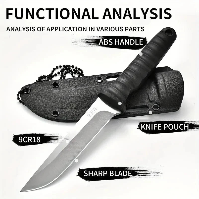 Outdoor Fixed Blade Camping Knife with Sheath | Stainless Steel Fixed Blade Knife Axl