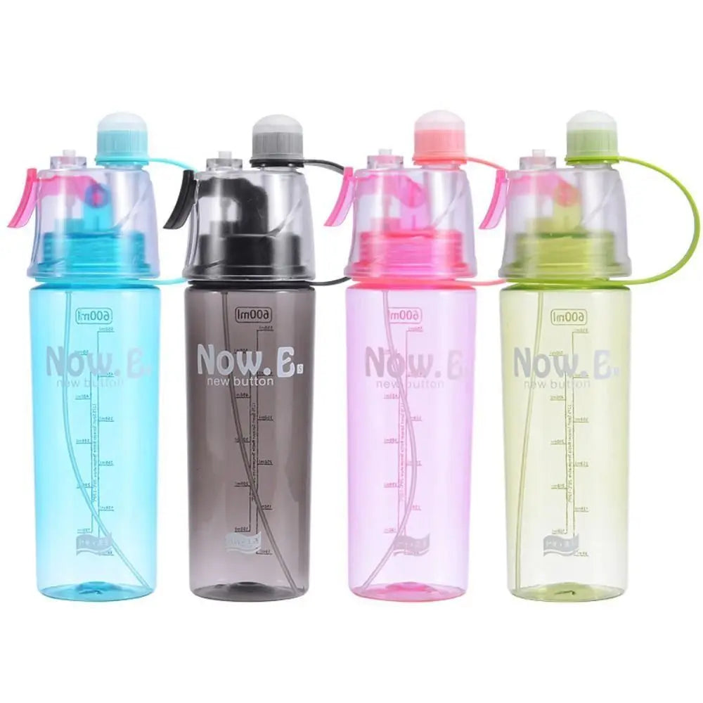 600ml Spray Water Bottle with Straw | Leak-Proof Sports Cup Spray Sports Water Bottle Axl