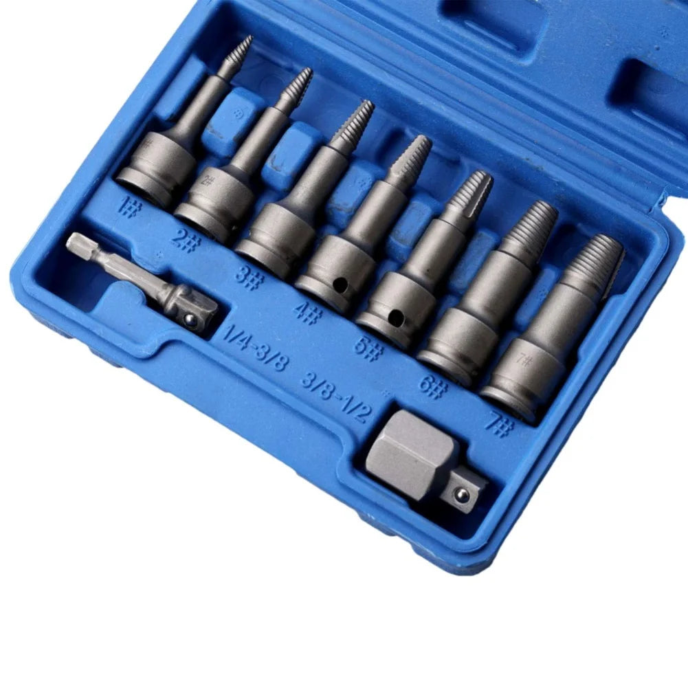 9-Piece Electric Broken Screw & Bolt Extractor Set Bolt Extractor Set Axl