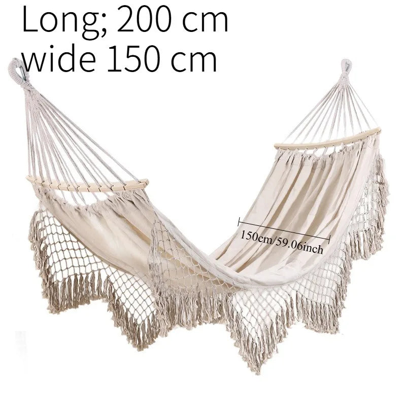 Indoor Outdoor Tent Swing Chair – Cotton Hammock Seat Hammock Swing Chair Axl WHITE