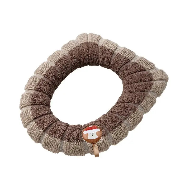 Thickened Knitted Toilet Seat Cover – Washable Color Block Mat Toilet Seat Cover Axl