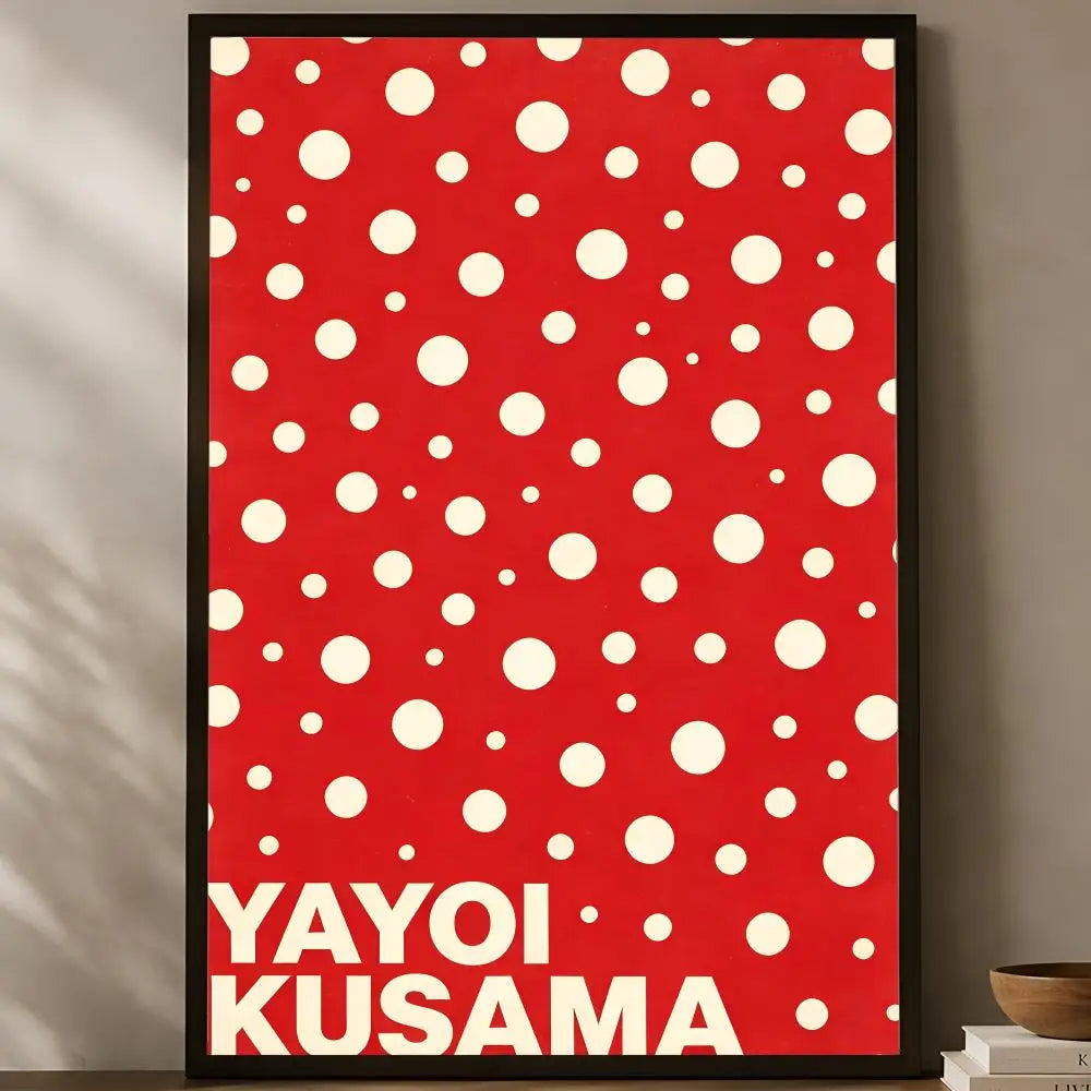 Yayoi Kusama Wall Art Poster – Self-Stick Waterproof HD Wall Art Poster Axl White16 50X70cmNoframe