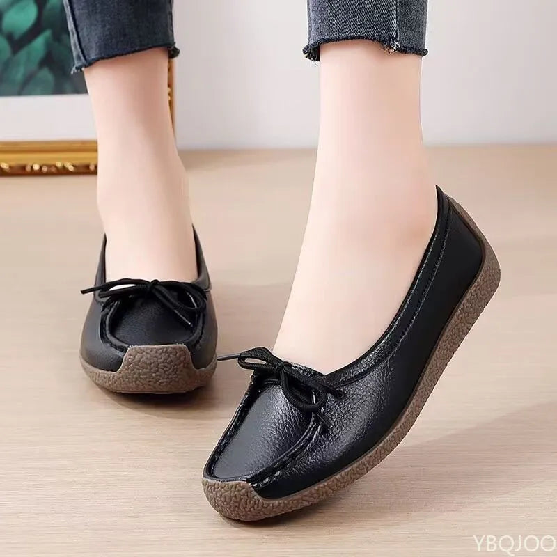 Women's Lace-Up Flat Shoes – Anti-Slip Soft Sole Casual Flats Women's Flat Shoes Axl