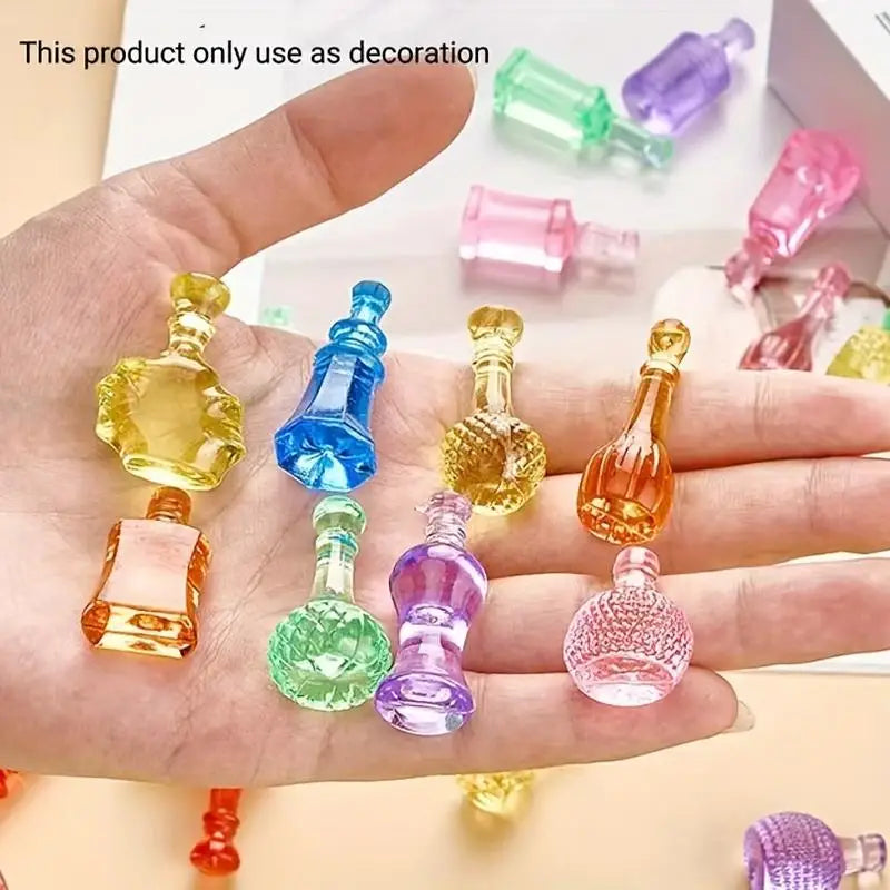 50pcs Mini Bottle Ornaments for DIY Micro Landscapes & Crafts Miniature Craft Ornaments Axl