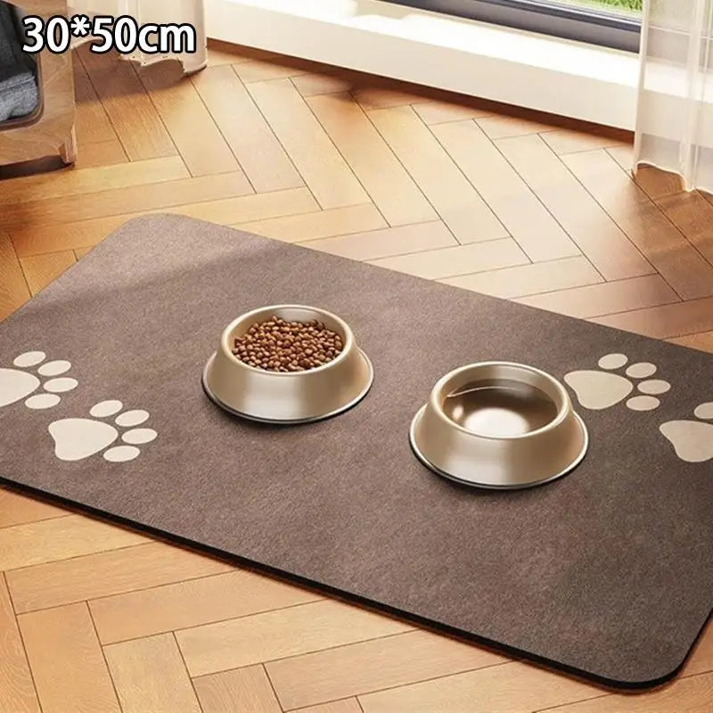 Diatomaceous Earth Pet Placemat – Non-Slip Quick-Dry Food Mat Pet Feeding Mat Axl B3