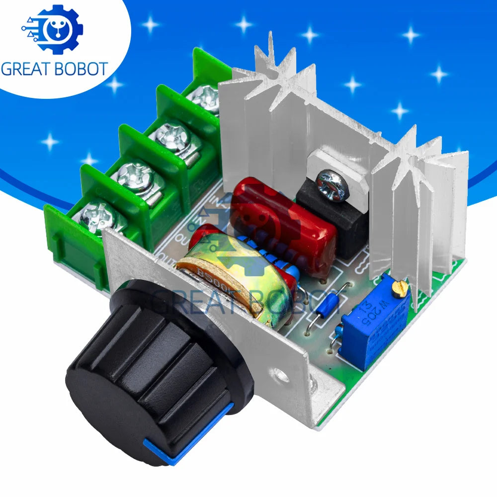 AC 220V 2000W SCR Voltage Regulator – Dimmer & Speed Controller SCR Voltage Regulator Axl Default Title