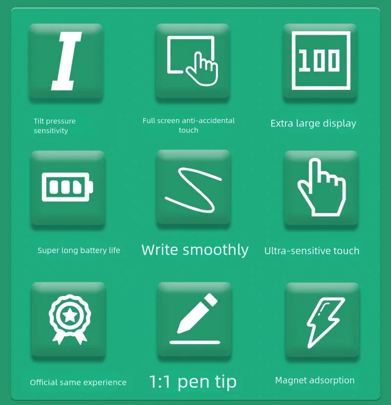 P+7 Stylus Pen for Apple iPad – Tilt, Palm Rejection & Battery Display iPad Stylus Pen Axl