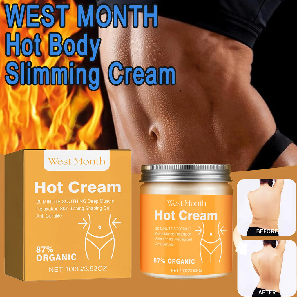 Hot Body Slimming Cream – 87% Organic Anti-Cellulite Lotion 100g Body Slimming Cream Axl
