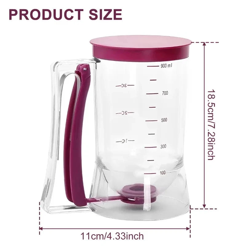 900ml Batter Dispenser – Pancakes, Cupcakes & Waffles Batter Dispenser Axl
