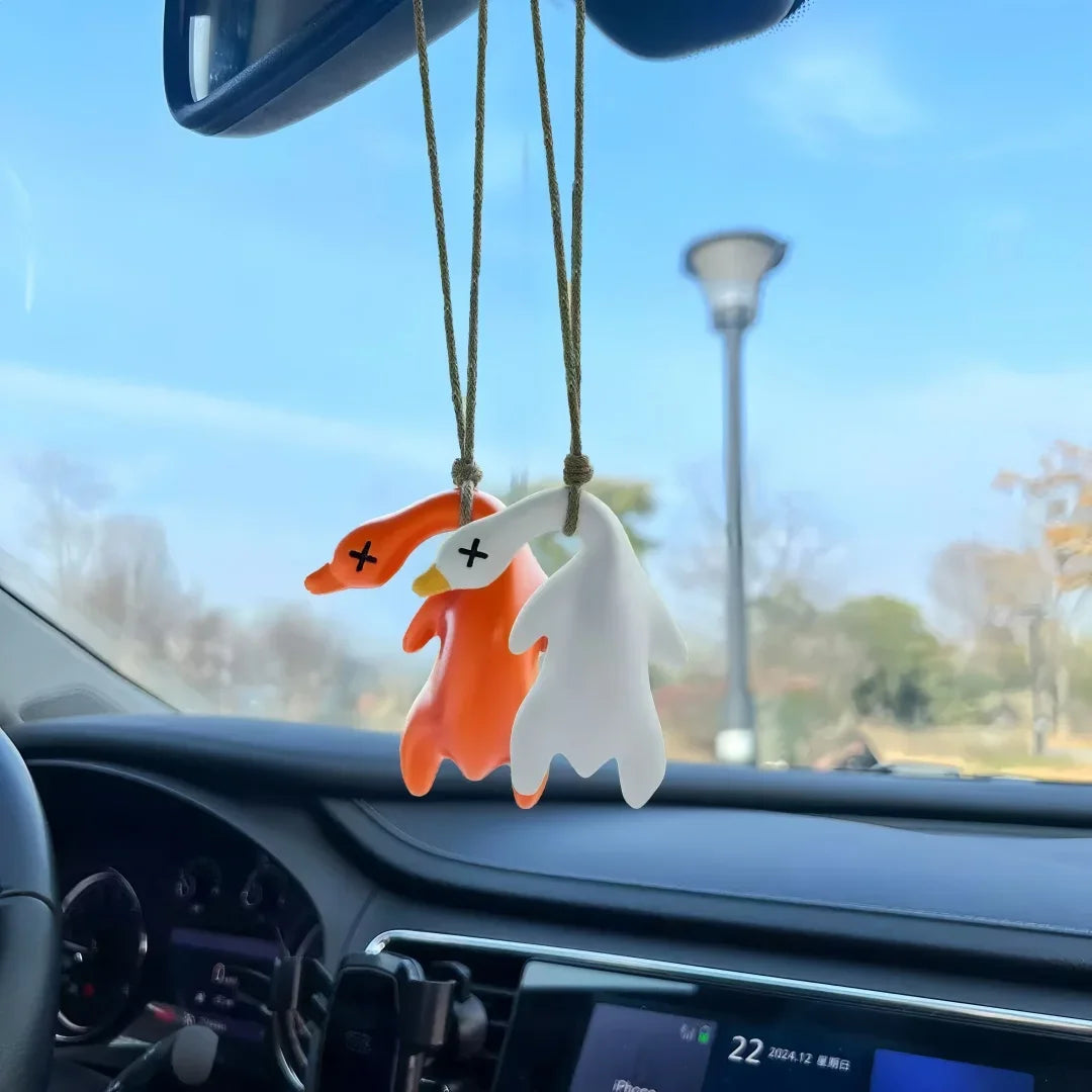 UV Color-Changing Roast Duck Car Mirror Pendant | Resin Car Mirror Pendant Axl