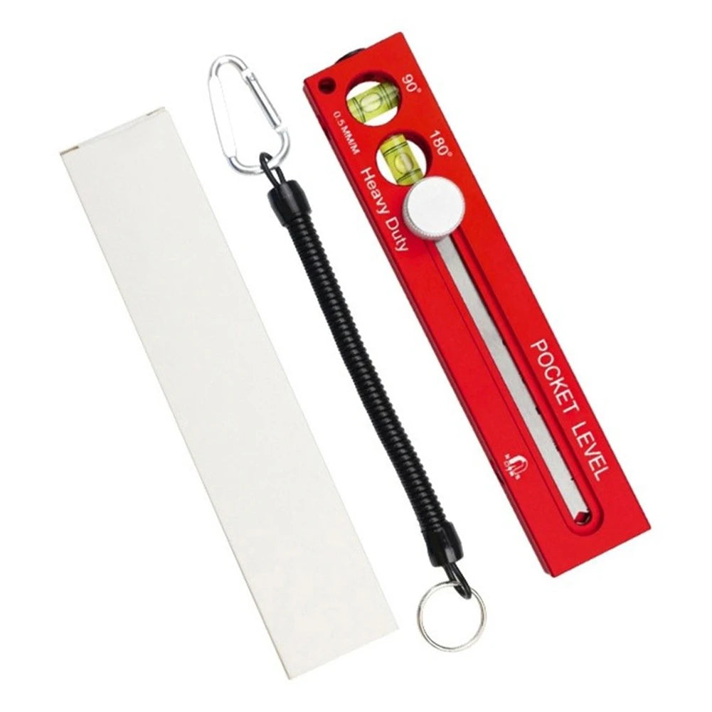 3-in-1 Folding Pocket Level Ruler | Woodworking Measuring Tool Folding Measuring Ruler Axl Red China Mainland