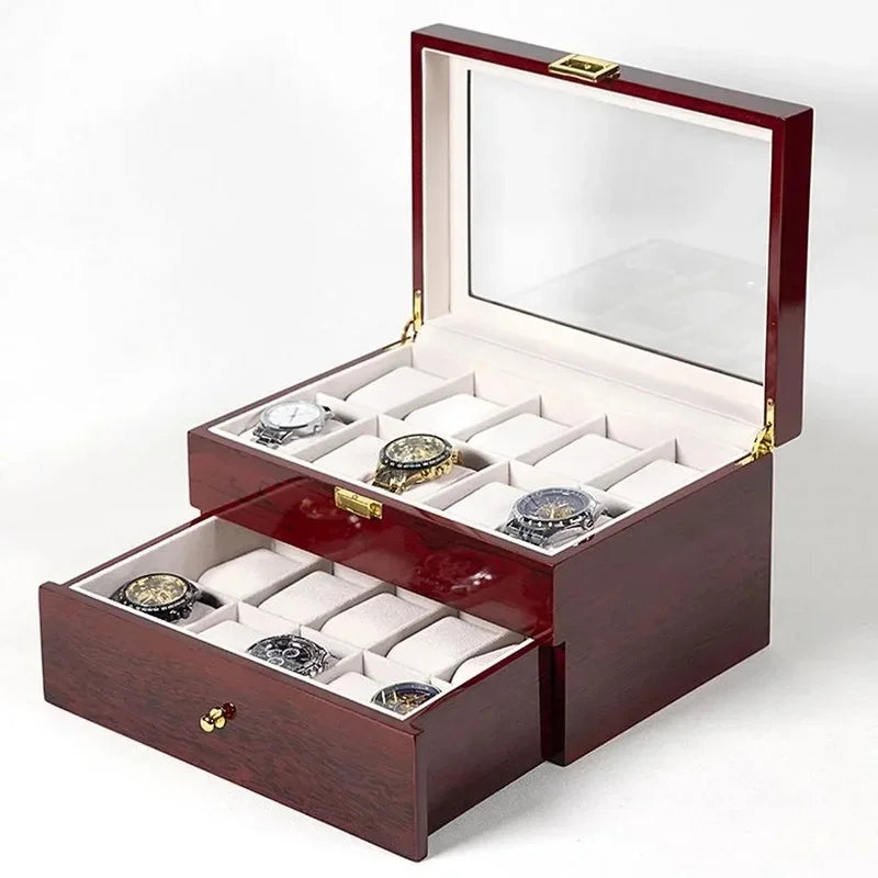 Wooden Watch Organizer Box – 2 to 12 Slot Eco-Friendly Case Watch Organizer Box Axl