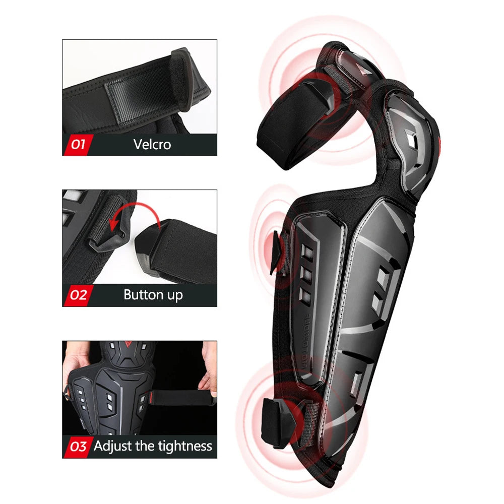 Knee & Elbow Pads Set 4Pcs – Motocross & Skating Protection Protective Riding Pads Axl