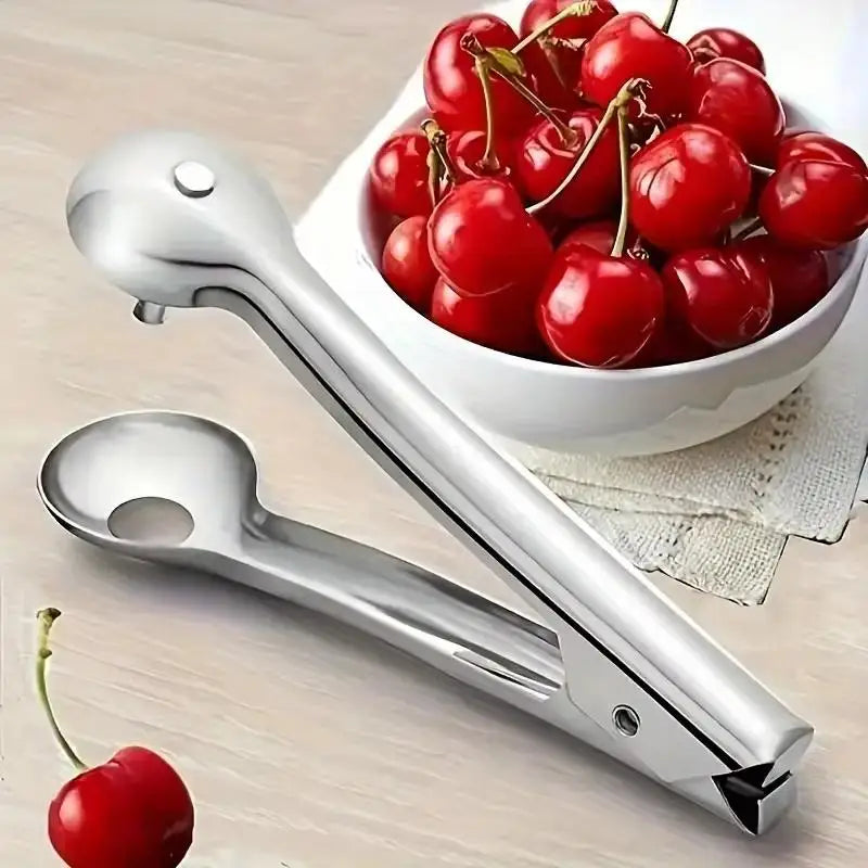 Stainless Steel Cherry Pitter – Fast One-Press Fruit Corer Fruit Pitter Tool Axl