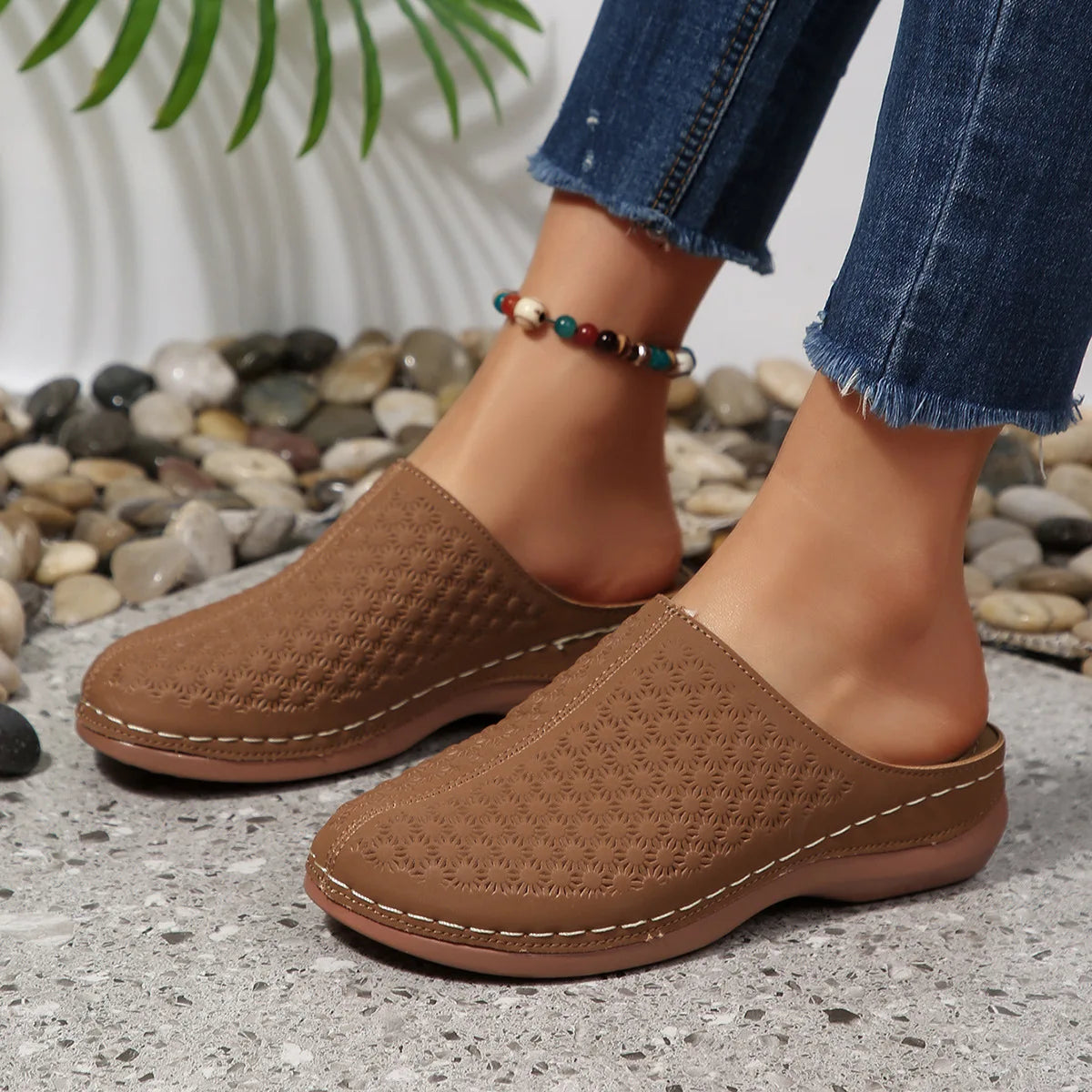 HAJINK Women's Open Toe Slide Sandals – Elegant Summer Flats Women's Slide Sandals Axl
