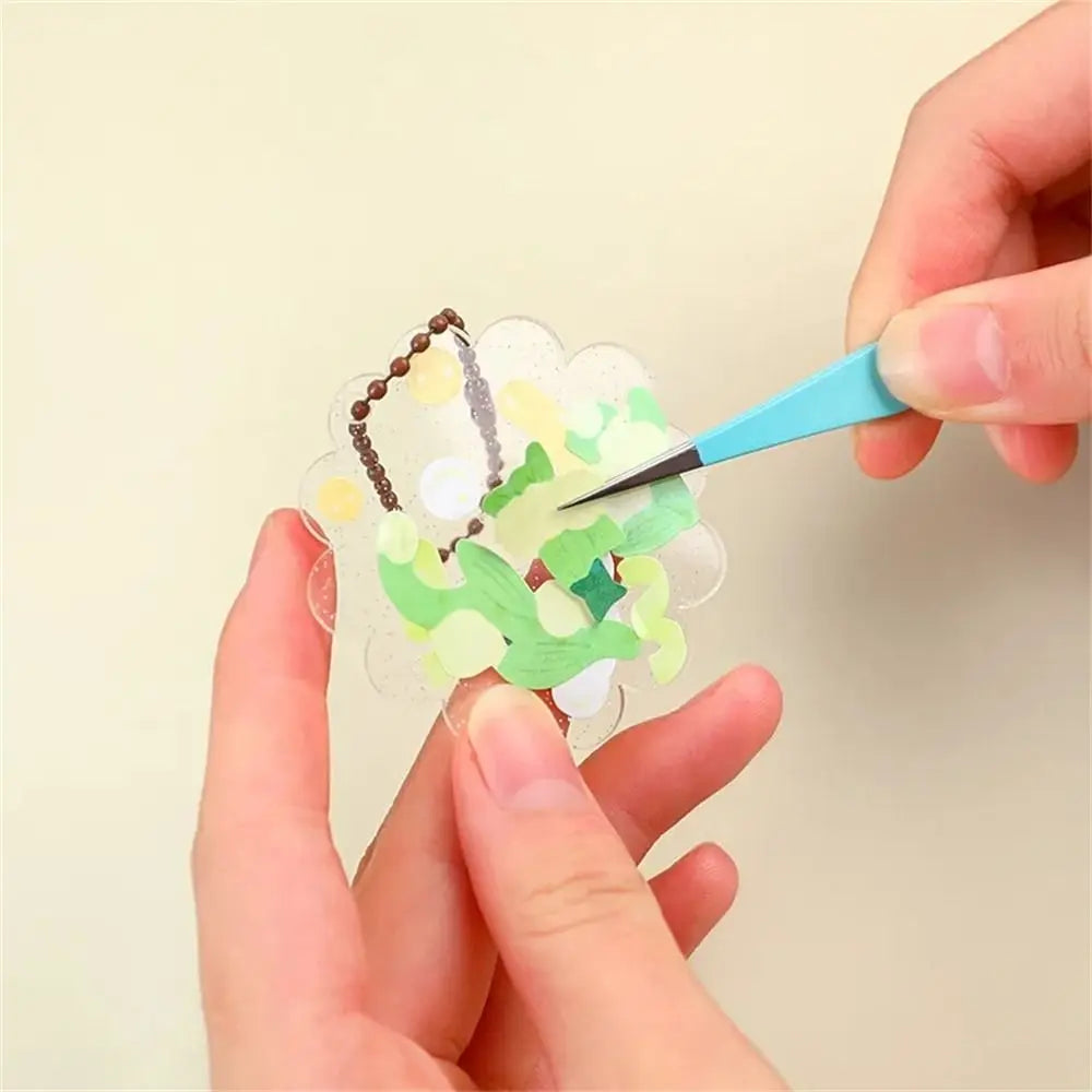 Macaroon Color Sticker Tweezers – DIY Journal Craft Tool Craft Tweezers Axl