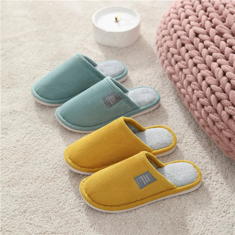 Men's Anti-Slip Cotton Slippers – Soft Sole Indoor House Shoes Men's Indoor Slippers Axl