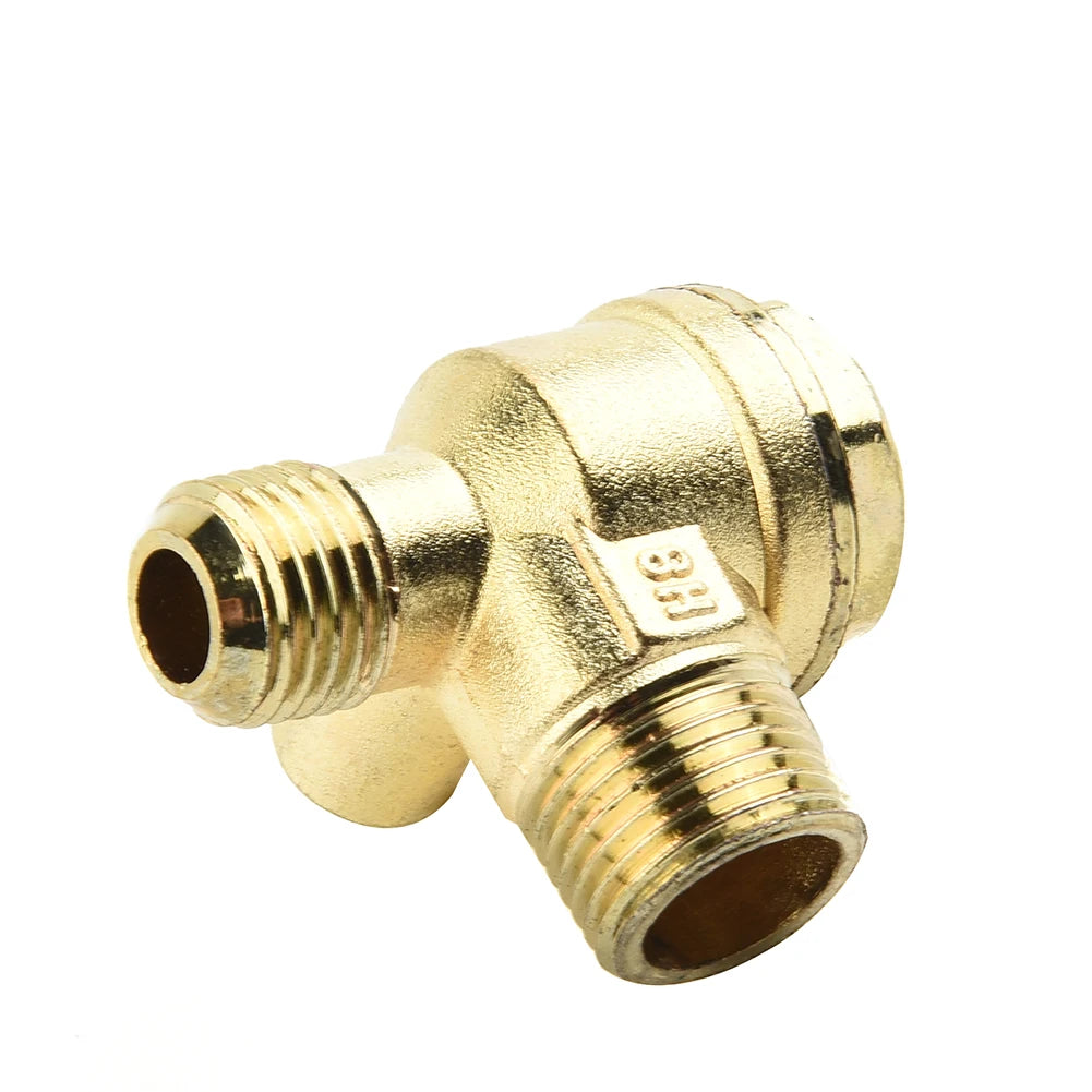 Zinc Alloy 3-Port Check Valve for Air Compressor | Male Thread Air Compressor Valve Axl