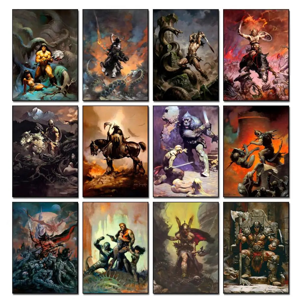 Frank Frazetta Art Poster – HD Waterproof Wall Decor Print Art Wall Poster Axl