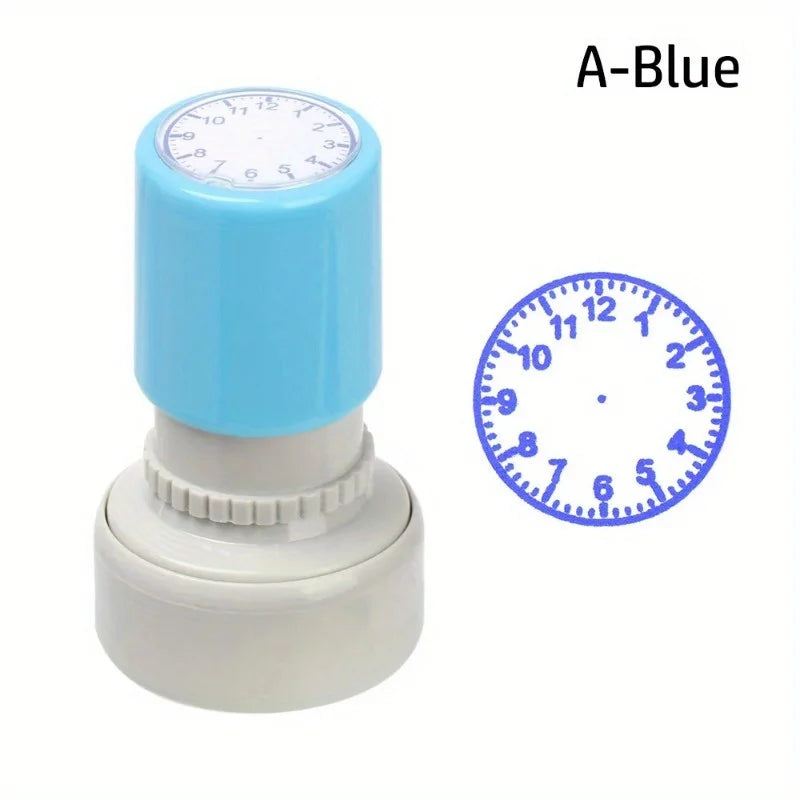 Clock Stamp Teaching Tool for Kids – Learn to Tell Time Seal Teaching Stamp Seal Axl A-Blue