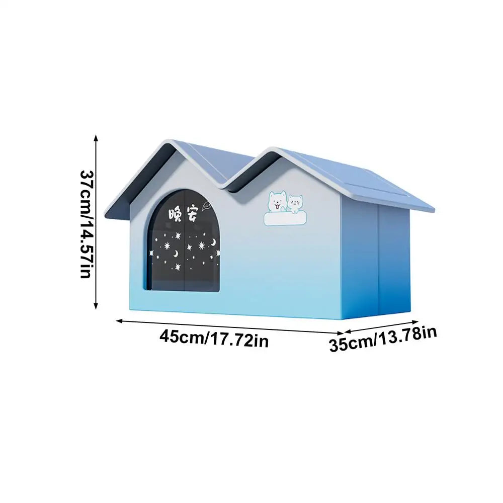 Cat Cooling House with Ice Pack – Leak-Proof Pet Shelter Pet Cooling House Axl Blue