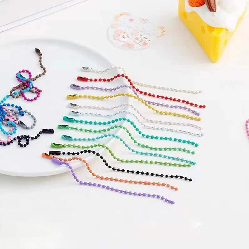 100 Pcs Ball Bead Chains for DIY Keychains & Jewelry – 10cm Jewelry Making Chains Axl