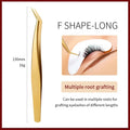 Precision 3D Lash Extension Tweezers – Stainless Steel Pro Clip Lash Extension Tweezers Axl Gold F Shape long