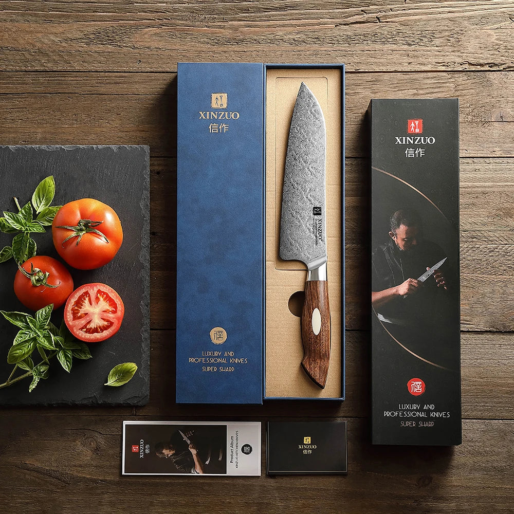 XINZUO 7.8" 110-Layer Damascus Steel Chef's Knife | Jiang Series Damascus Chef's Knife Axl