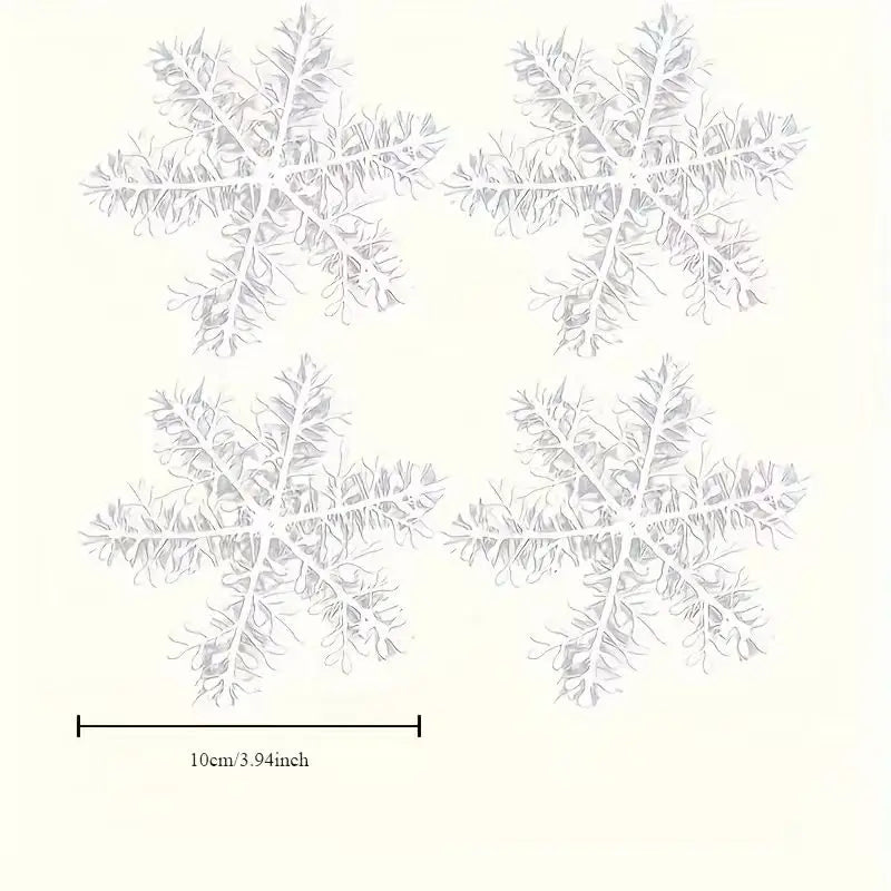 60/90 Pc Christmas Snowflake Ornament Set – Holiday Tree Decor Christmas Ornament Set Axl