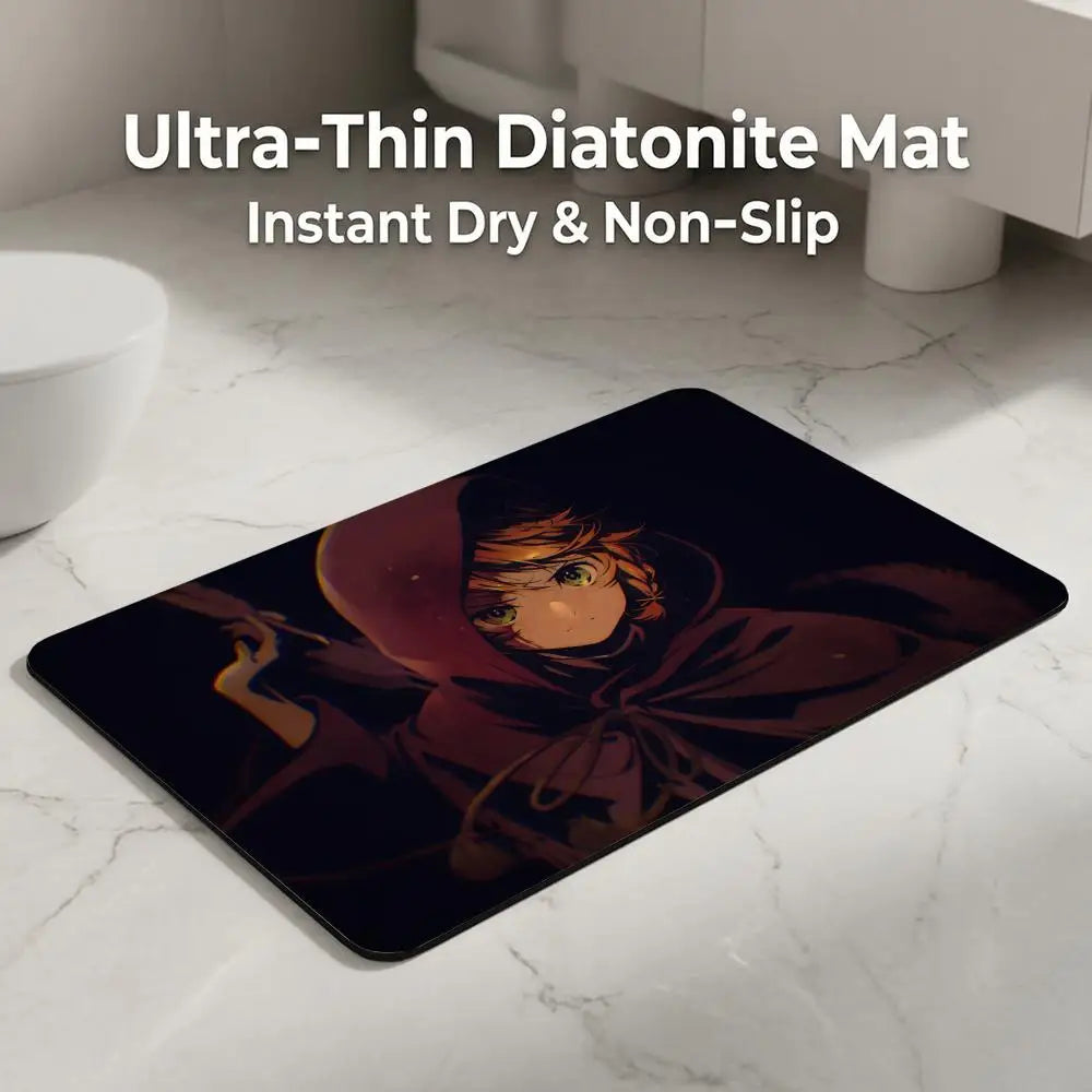 Anime The Promised Neverland Diatomite Bath Mat – Quick Dry Diatomite Bath Mat Axl