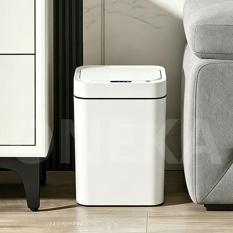 4.2 Gallon Touchless Sensor Trash Can – Kitchen & Bathroom Sensor Trash Can Axl White 16L
