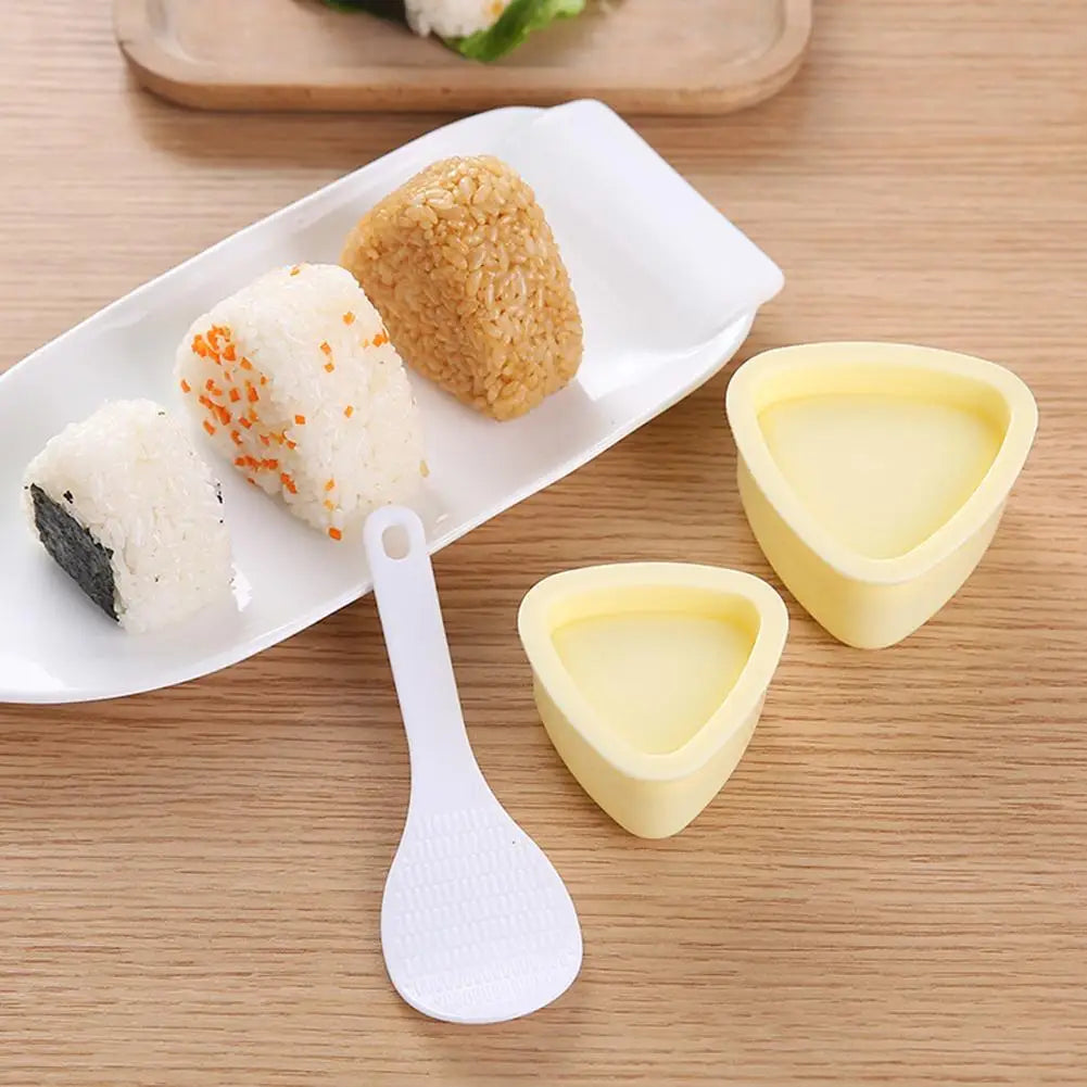 Triangle Rice Ball Mold Set – DIY Onigiri & Sushi Press Tool Sushi Rice Mold Axl