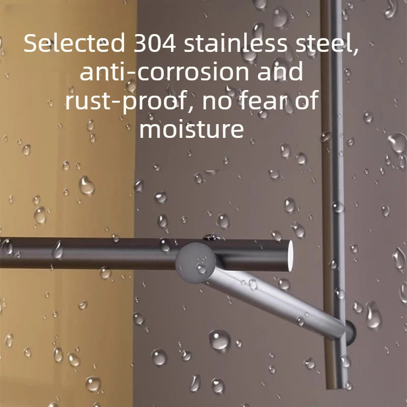 Stainless Steel Wall-Mount Towel & Clothes Drying Rack Wall Drying Rack Axl