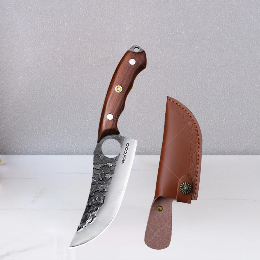 Stainless Steel Boning Knife with Sheath – Sharp Multipurpose Chef Knife Boning Knife Axl Knife C