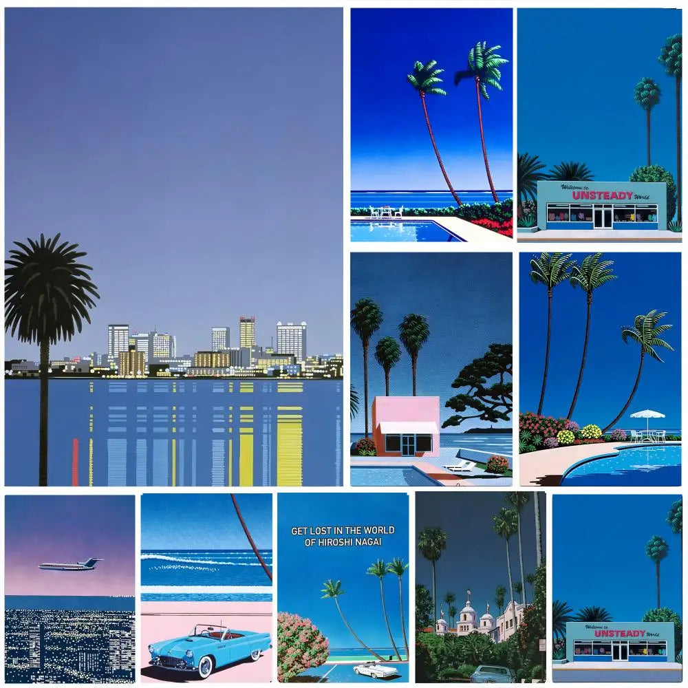 Hiroshi Nagai Art Poster – HD Waterproof Wall Decor Print Art Wall Poster Axl