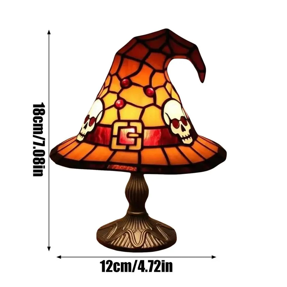 Witch Hat Desk Lamp – Halloween Table Light | Resin Décor Halloween Table Lamp Axl Yellow