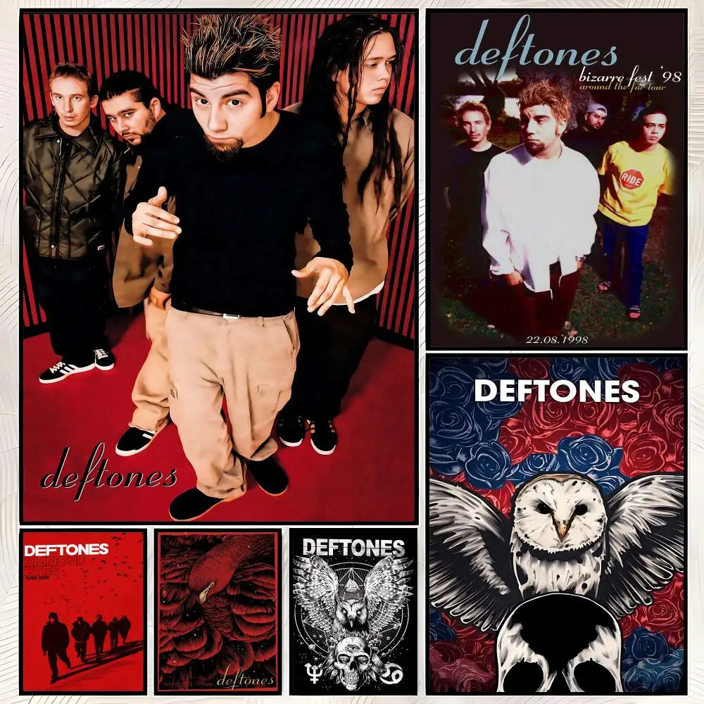 Deftones Poster Self-Stick HD PVC Waterproof Wall Art Decor Music Wall Poster Axl