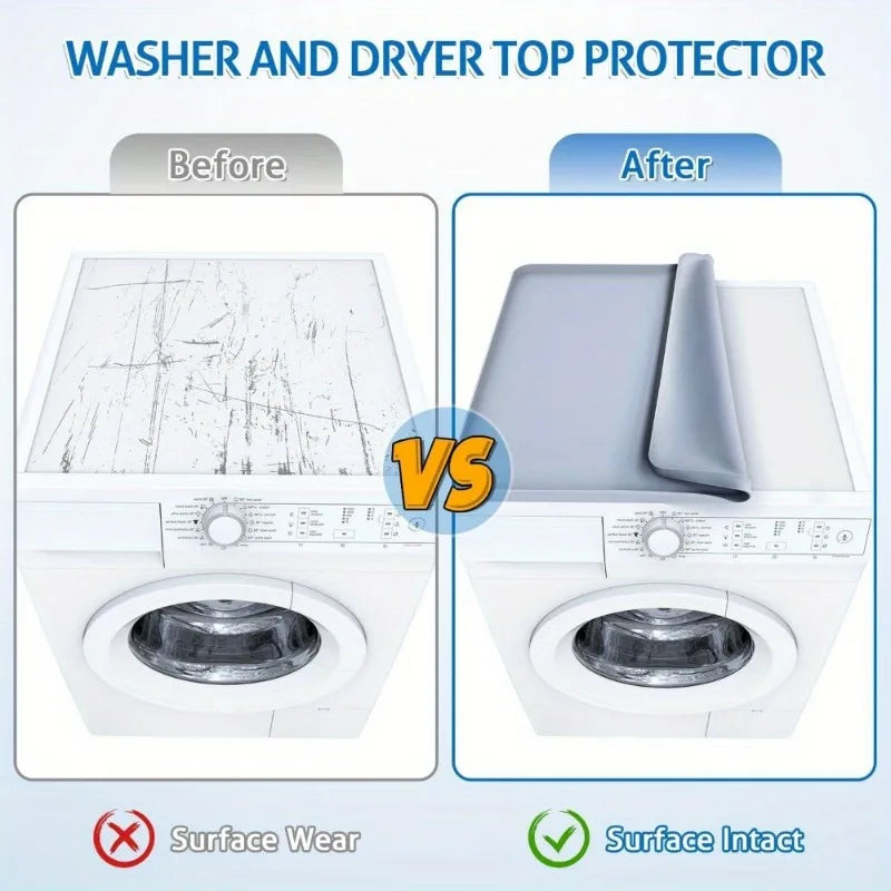Silicone Washer & Dryer Top Protective Mat – 60×60cm Dust Cover Appliance Protective Mat Axl