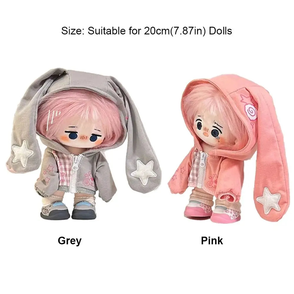 20cm Doll Rabbit Ear Mini Sweatshirt Jacket | Doll Outfit Doll Outfit Axl