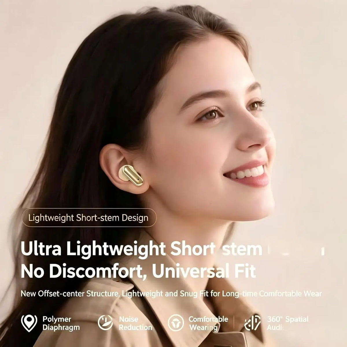 X19 Pink Bluetooth Earbuds – HiFi Stereo & LED Charging Case Wireless Earbuds Axl